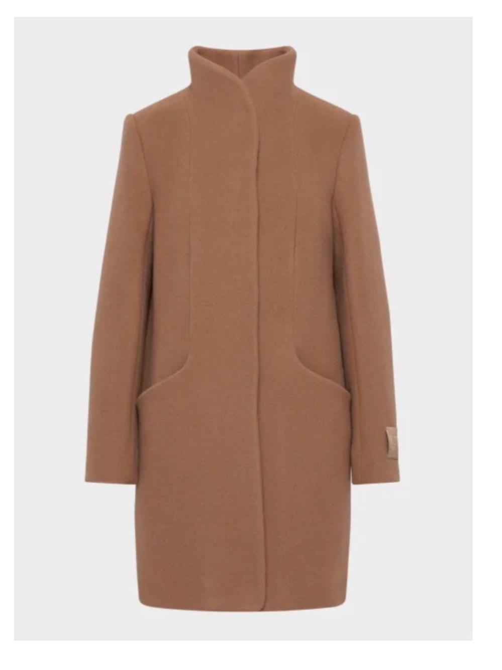 Aritzia Wilfred Cashmere Wool Cocoon Coat in Cardamom Brown